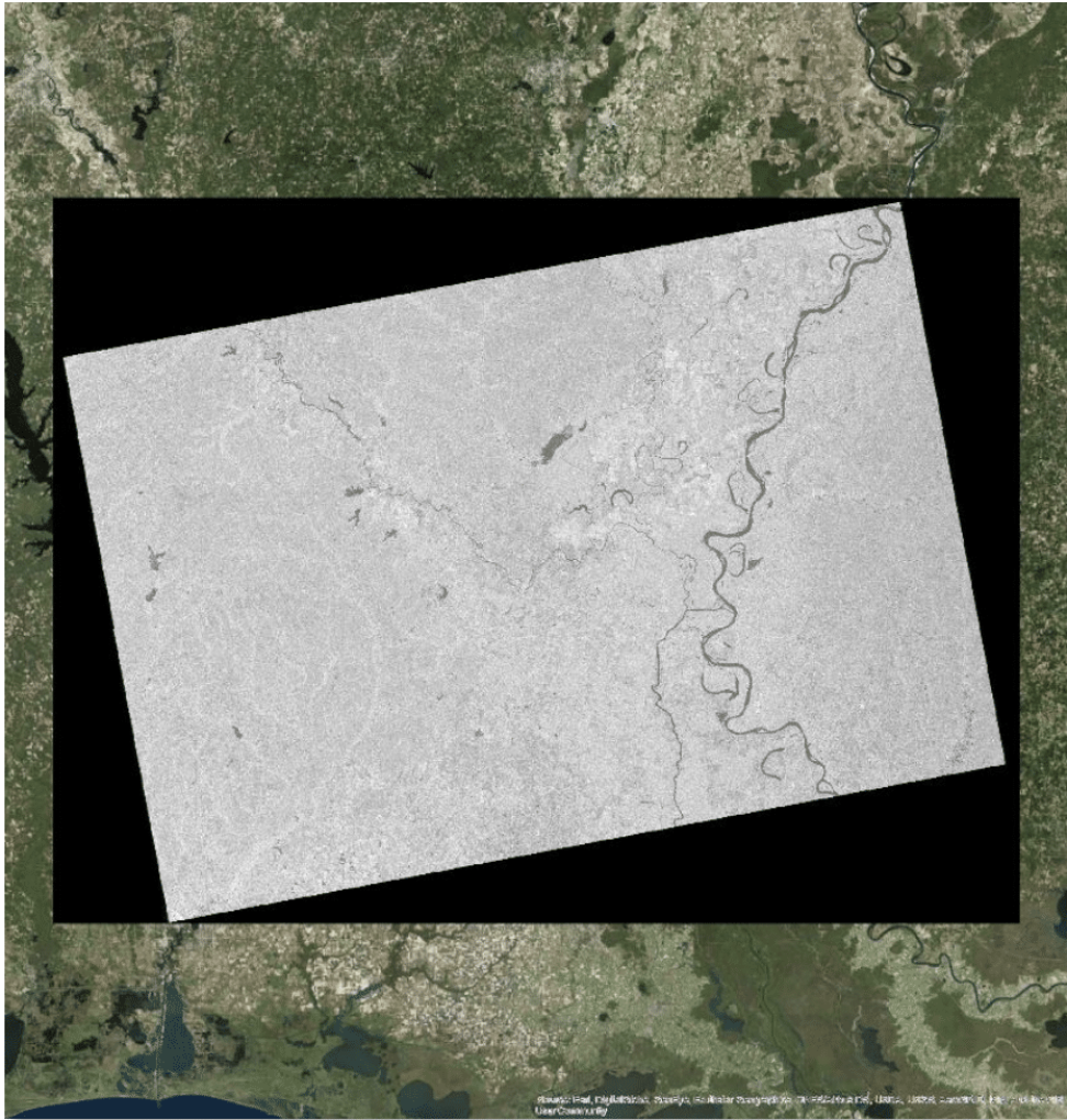 This image shows a projected area with 0-value padding