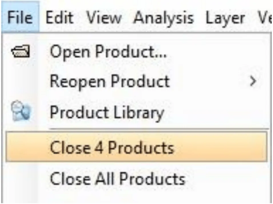 Image shows how to navigate to Close 4 Products