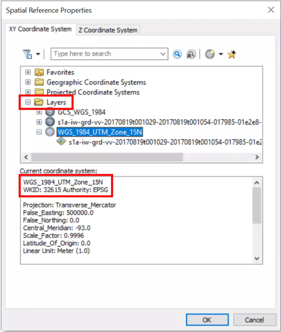 This image shows how to set the output projection using a layer with the desired projection