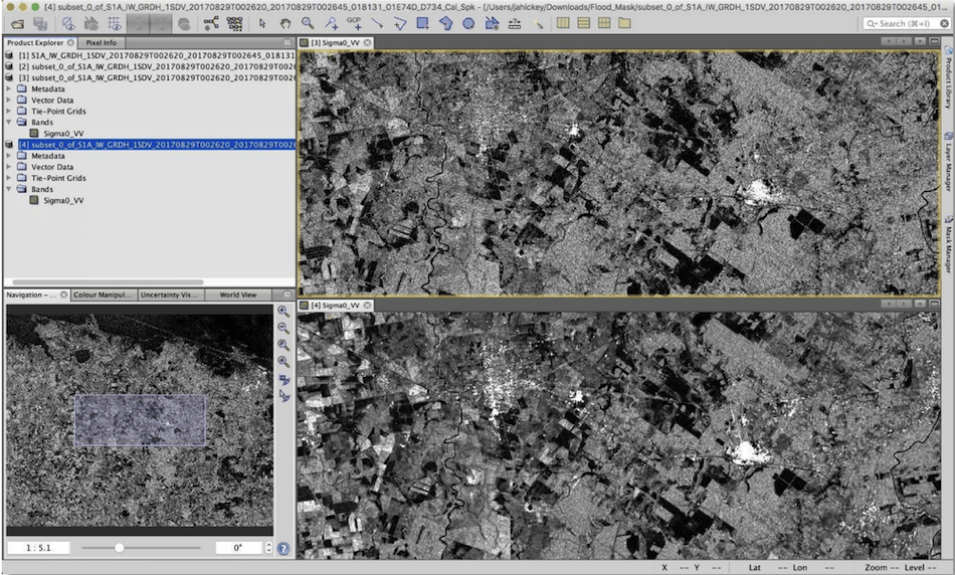 screenshot showing comparison of speckle and non-speckle images