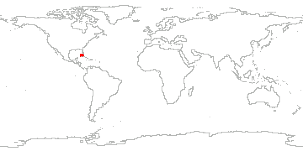 ACES coverage shown in a red box overlaid on a simple line map.