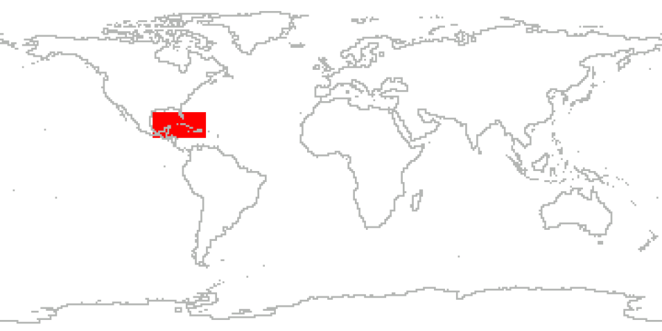 CPEX coverage show in a red box overlaid on a simple line map.