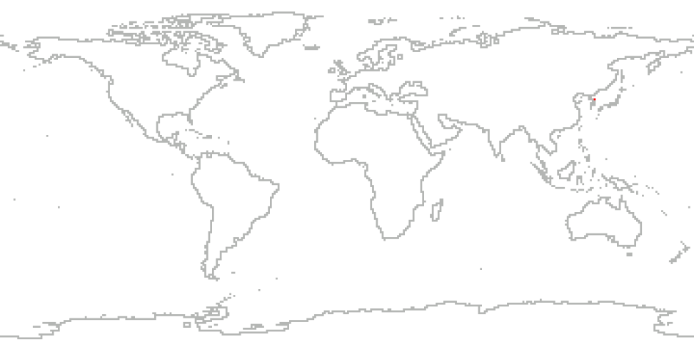 World map with South Korea highlighted in red.