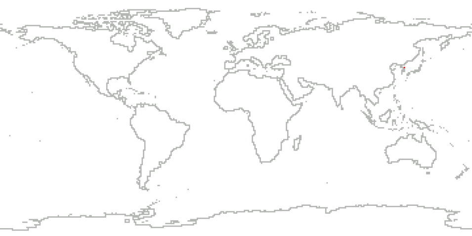 World map with South Korea highlighted in red.