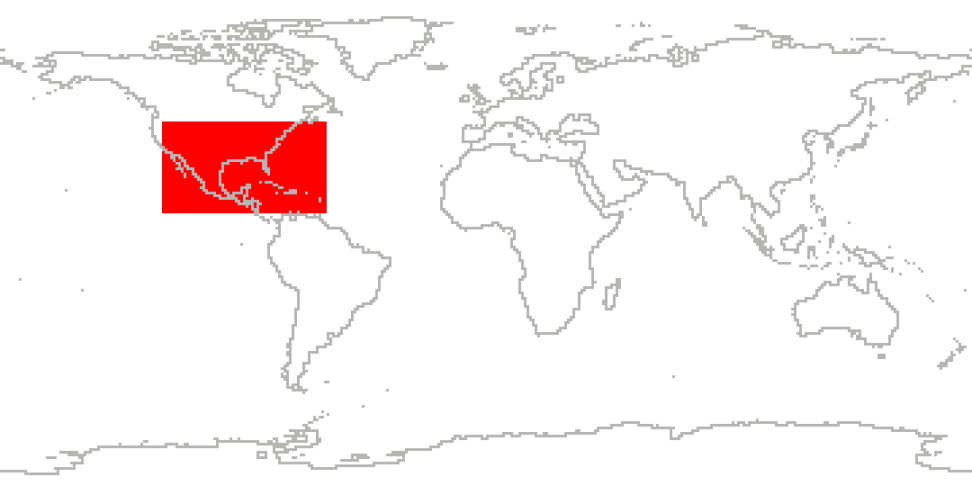 An image of the coverage area of HS3 highlighted in red on a simple outline map.