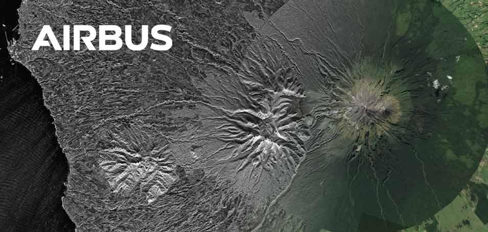 1.5m optical satellite imagery and radar imagery from Airbus shows an updated view of the Egmont National Park in New Zealand