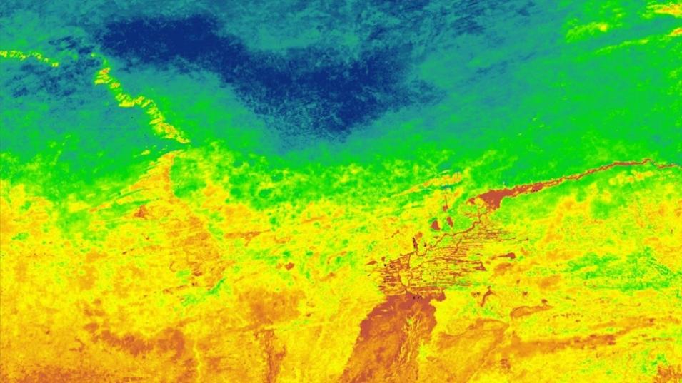 Nadir reflectance day/night band data from the from the VIIRS/SNPP DNB BRDF/Albedo Nadir BRDF-Adjusted Ref Daily Level 3 product over Mali, Africa on July 7, 2023