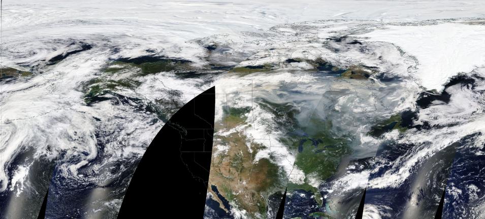 This is a snapshot showing the Northwest Passage on NASA Worldview using Terra/ MODIS true color corrected reflectance data.