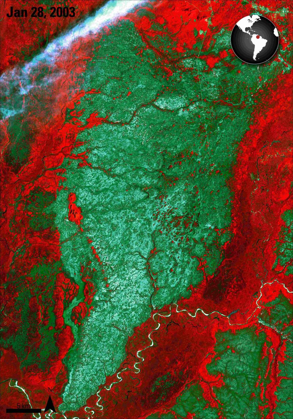 Terra ASTER Surface Reflectance data over Brazil.