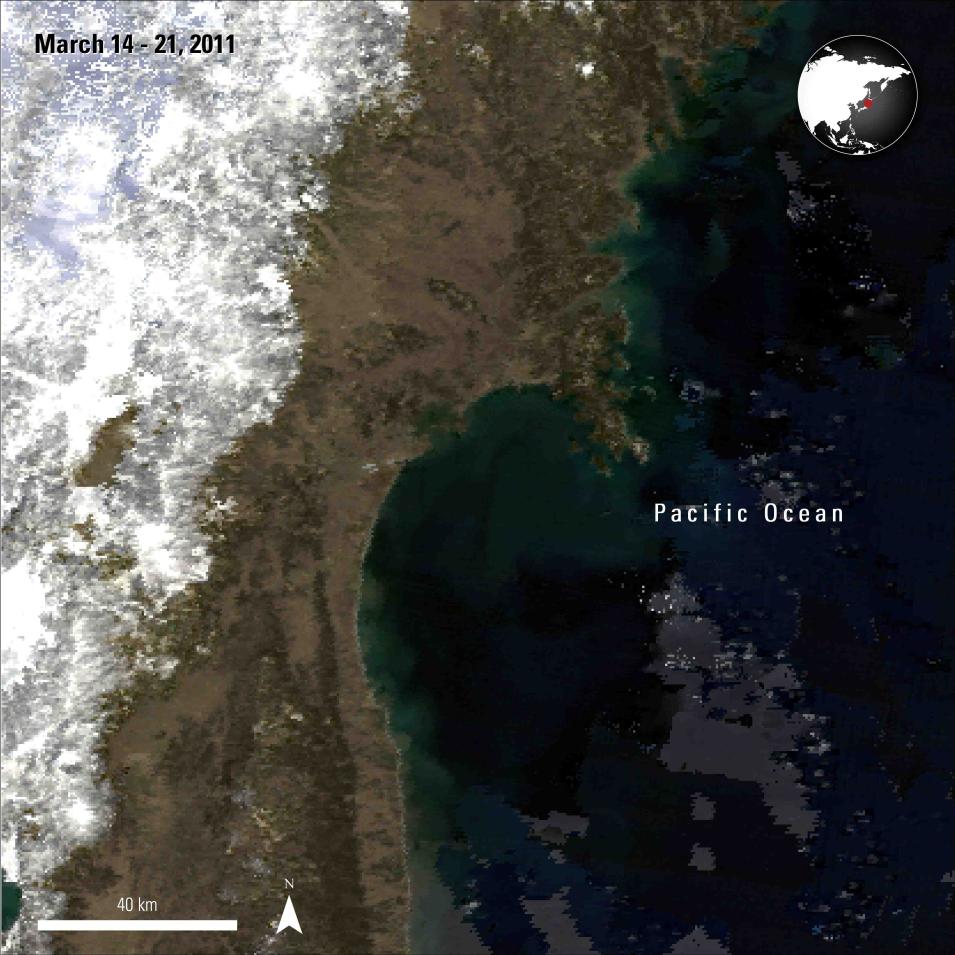 Satellite data over Japan.