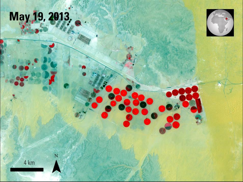 Satellite image showing Terra ASTER data over Saudi Arabia
