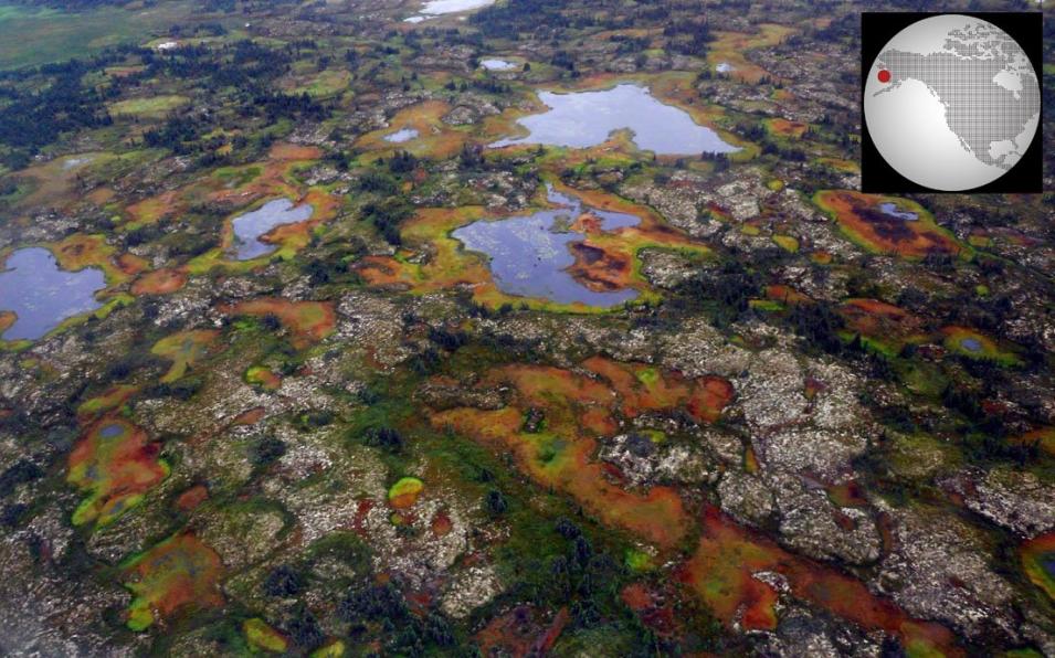 Alaskan Yukon River Basin area surveyed for permafrost.