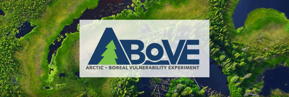 The ABoVE logo is superimposed over a satellite image of Earth.