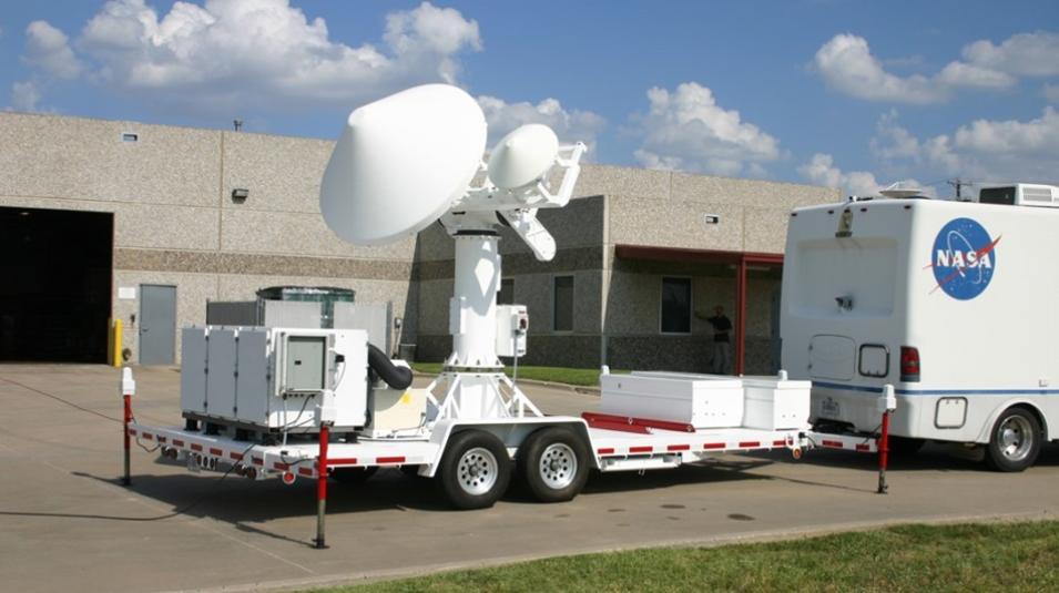 The Dual-polarized Doppler Radar (D3R) on its trailer.