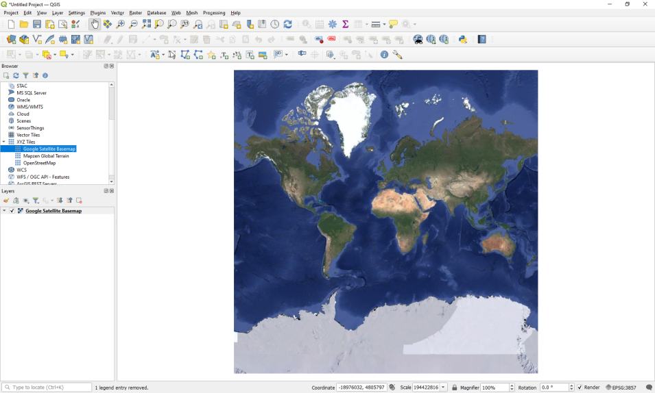 adding a basemap in QGIS