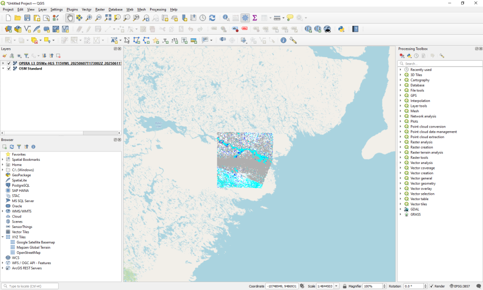 adding a downloaded raster layer in QGIS