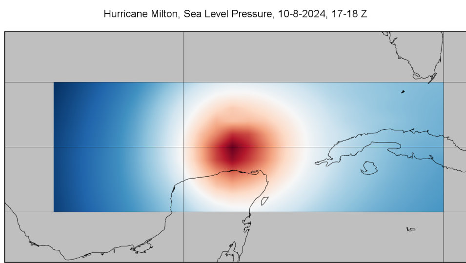 Close-up of the Panoply sea level pressure time average plot.