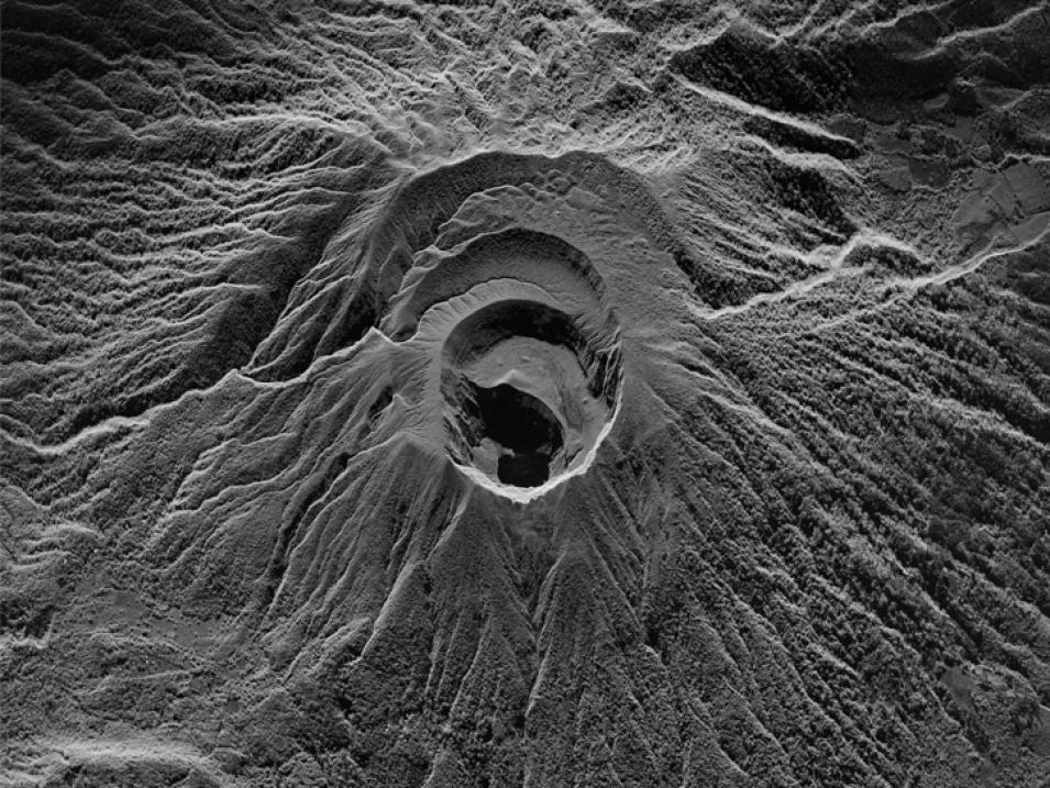Umbra high-resolution 25-centimeter synthetic aperture radar (SAR) image of the Santa Ana Volcano in El Salvador on 7/2/2025 1649Z, 25cm x Multilook, 51 degree graze, Umbra-08. Image Credit: Umbra.