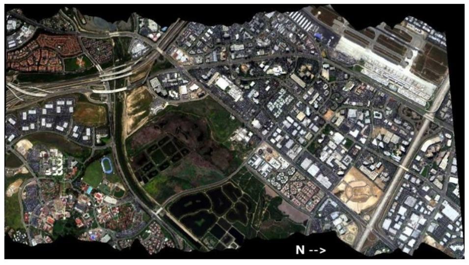 A Red-Green-Blue composite image from AVIRIS-Classic flight on May 10, 2006, over Irvine, CA. 