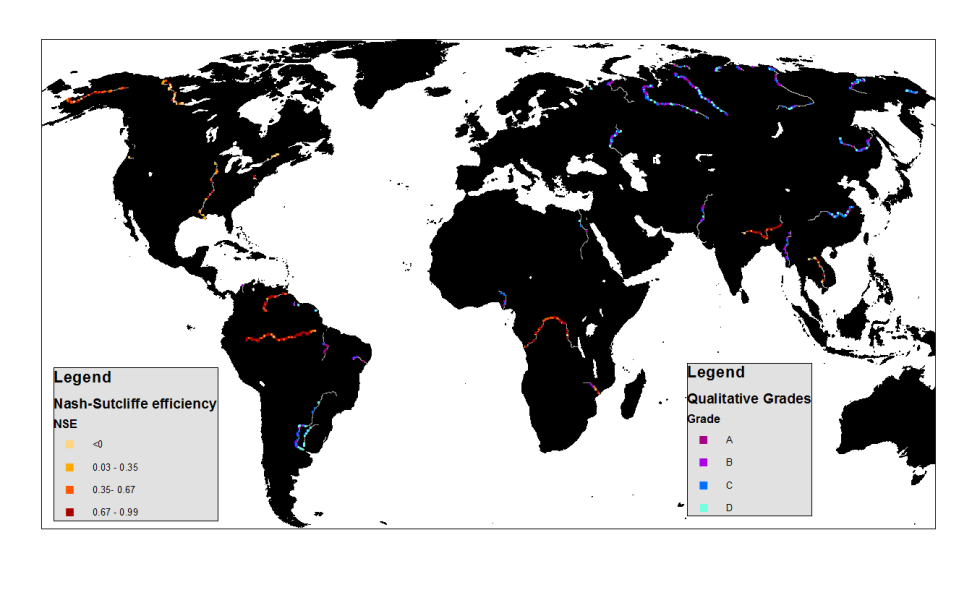 The Global River Radar Altimeter Time Series (GRRATS) dataset and evaluation results.