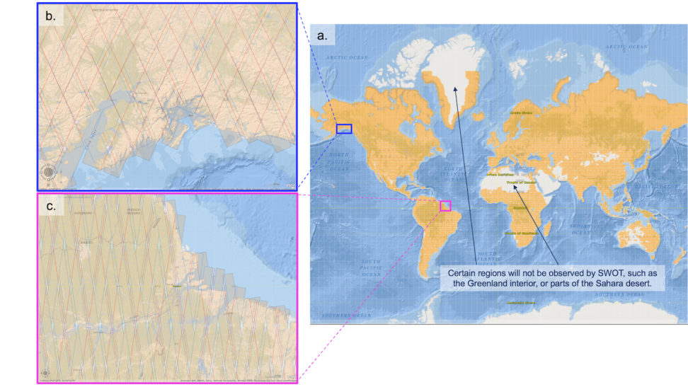 SWOT coverage map.
