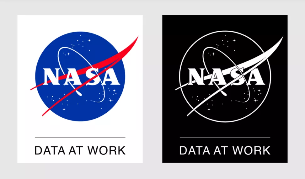 This is the Data at Work Insignia in Red-Green-Blue and Black and White. 