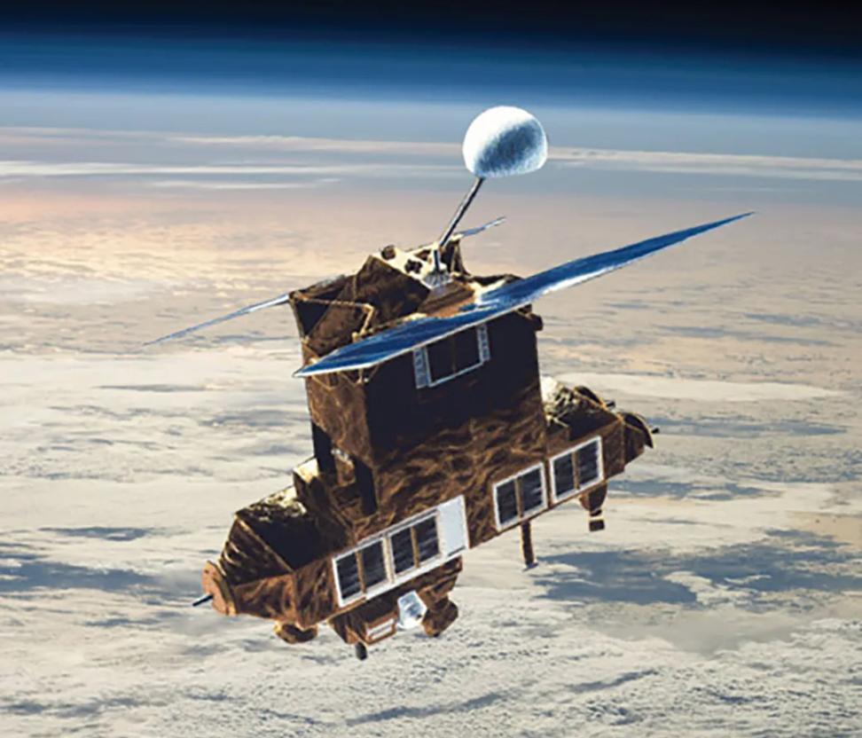 ERBE platform in orbit above Earth