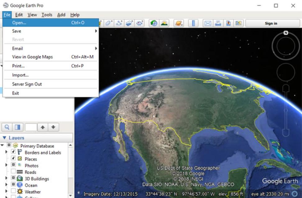 local.kml in Google Earth Pro