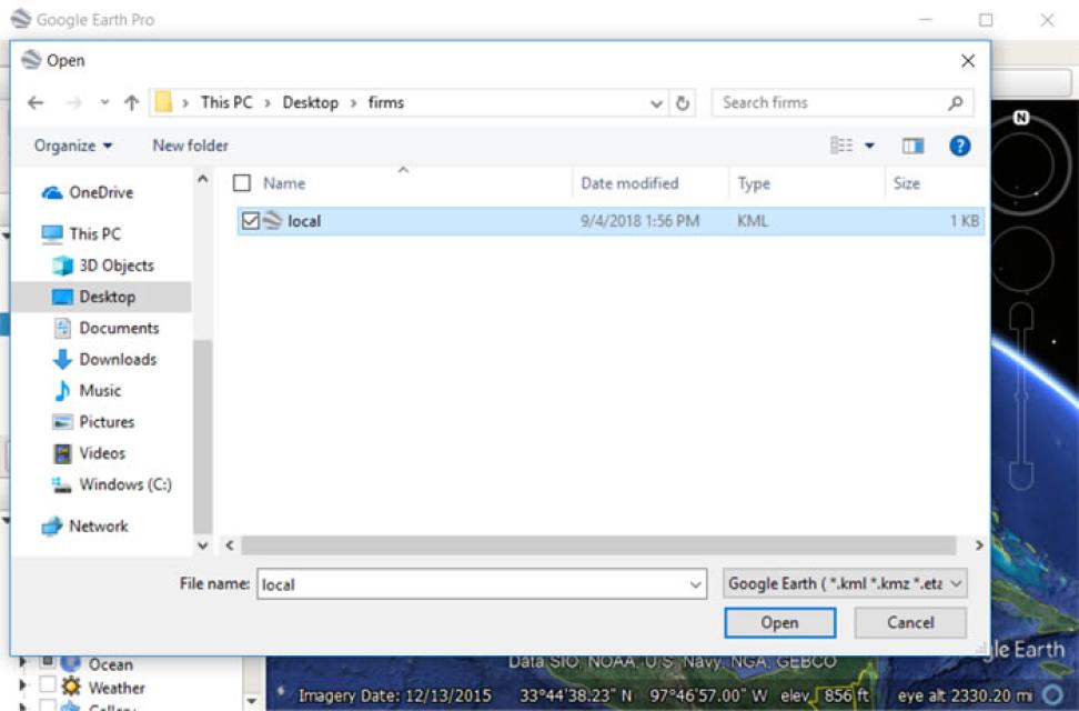 Find local.kml File