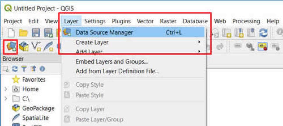 Opening Data Source Manager