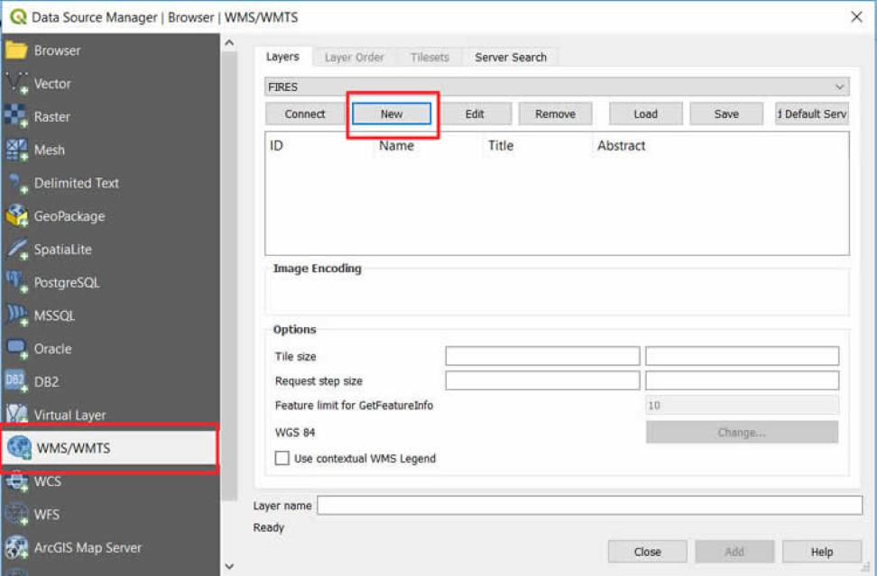 Create New Connection in QGIS