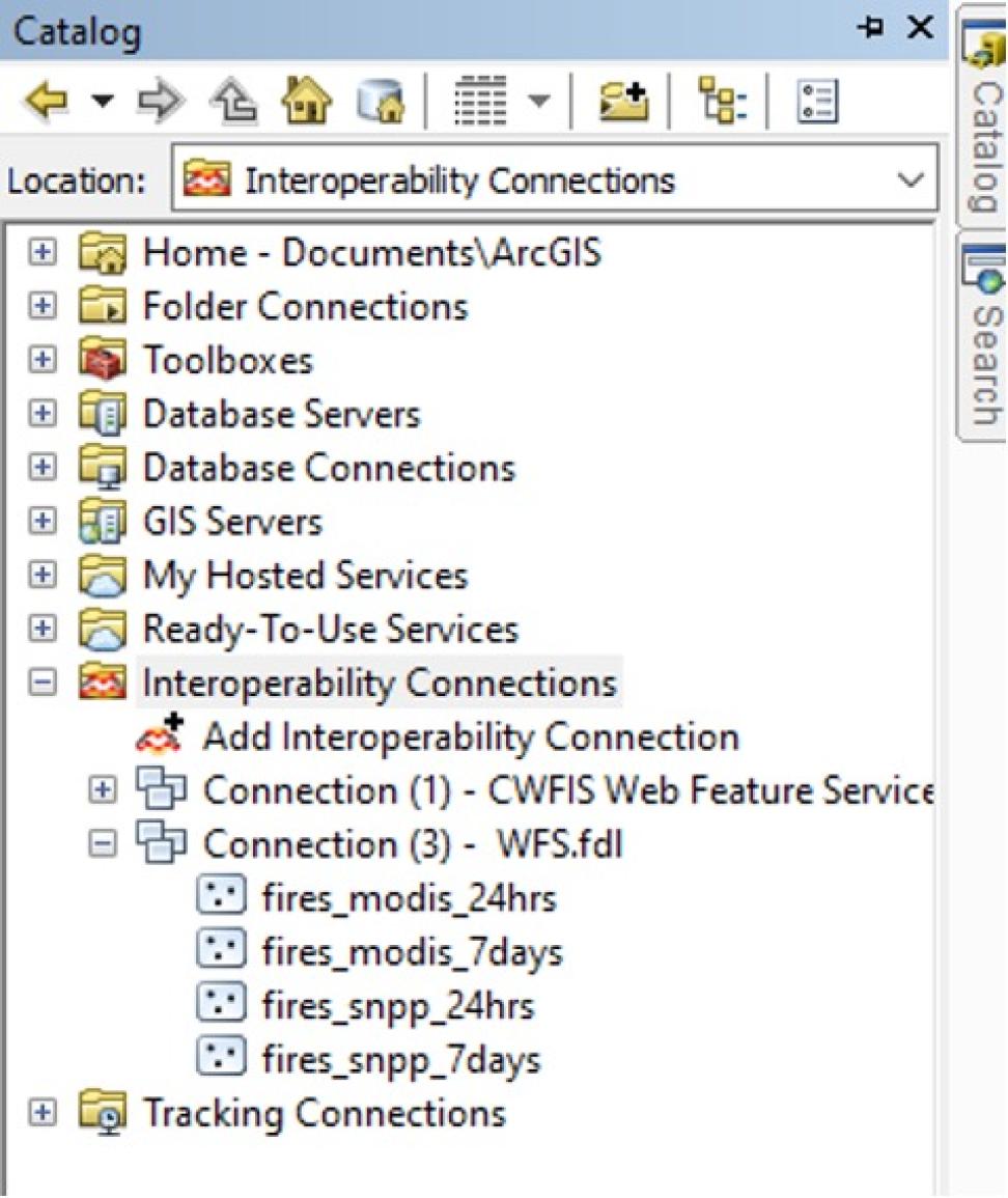 FIRMS Layers Catalog View