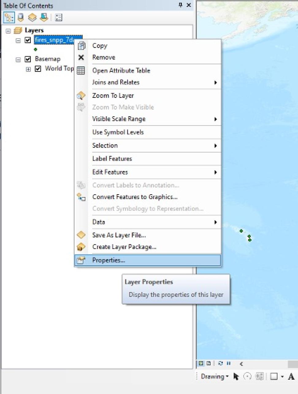 Layer Properties Window