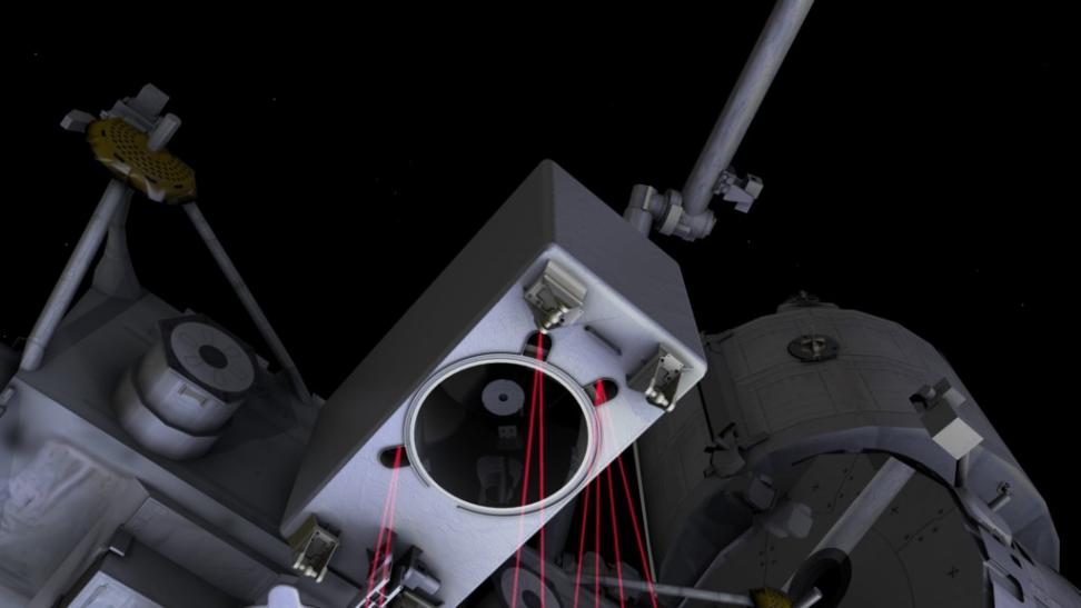 GEDI Instrument shown on the ISS