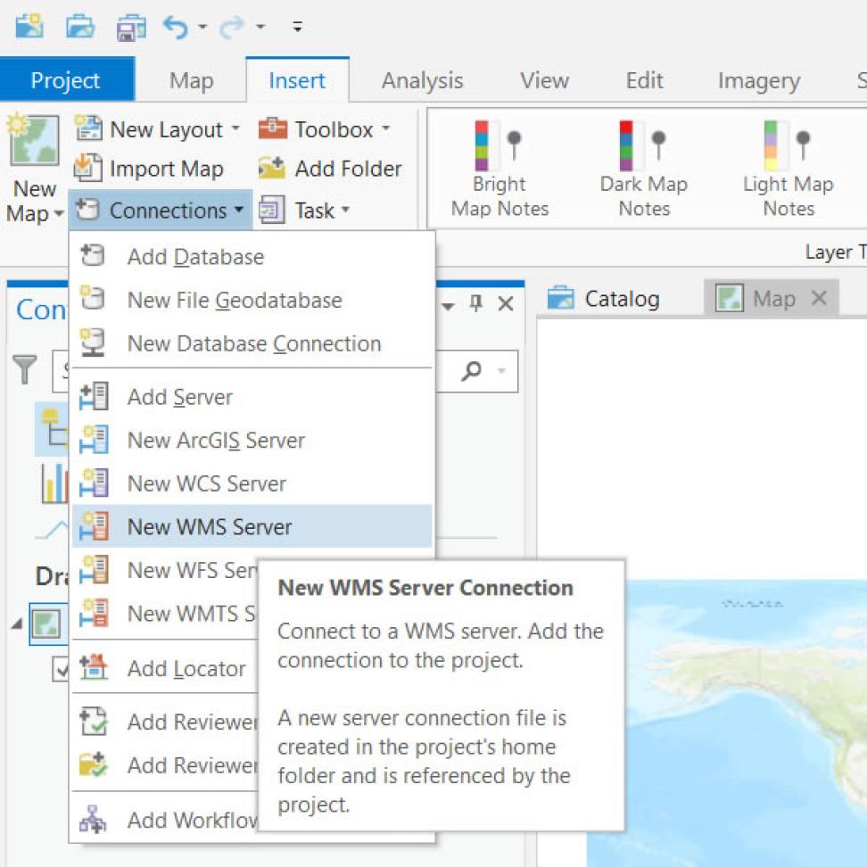 Adding WMS Service Connection