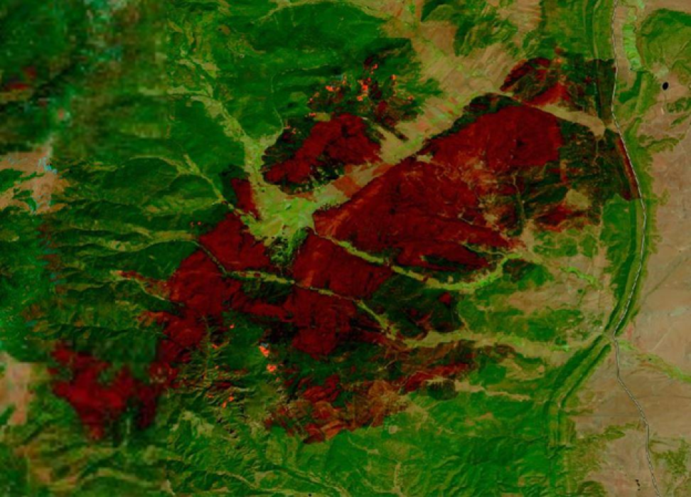 Hermits Peak Fire in New Mexico on April 28, 2022