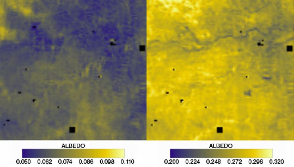 Data image showing surface reflectance over Kruger National Park, South Africa