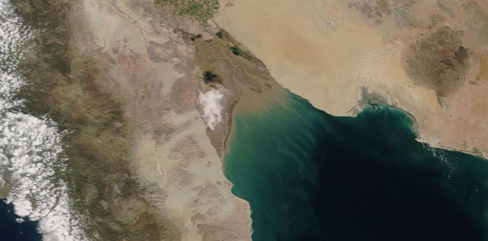 Colorado River Delta on 12 April 2020 (MODIS/Terra)