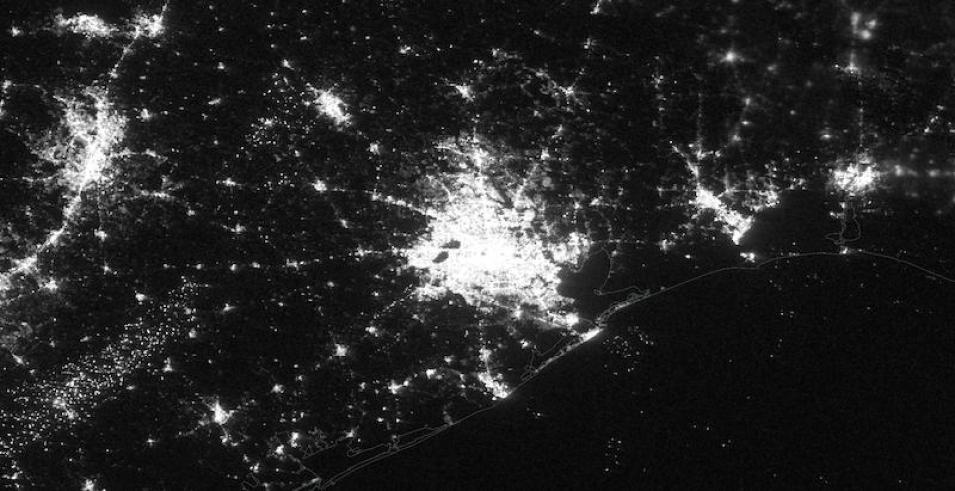 Houston, Texas with Power on 7 February 2021 (Suomi NPP/VIIRS)