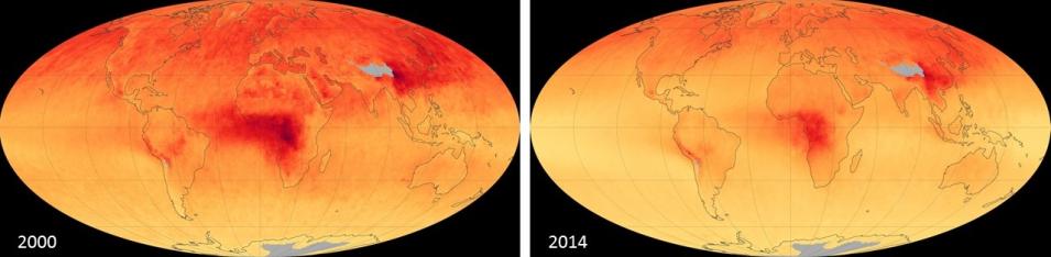 MOPITT data comparison 2000 to 2014