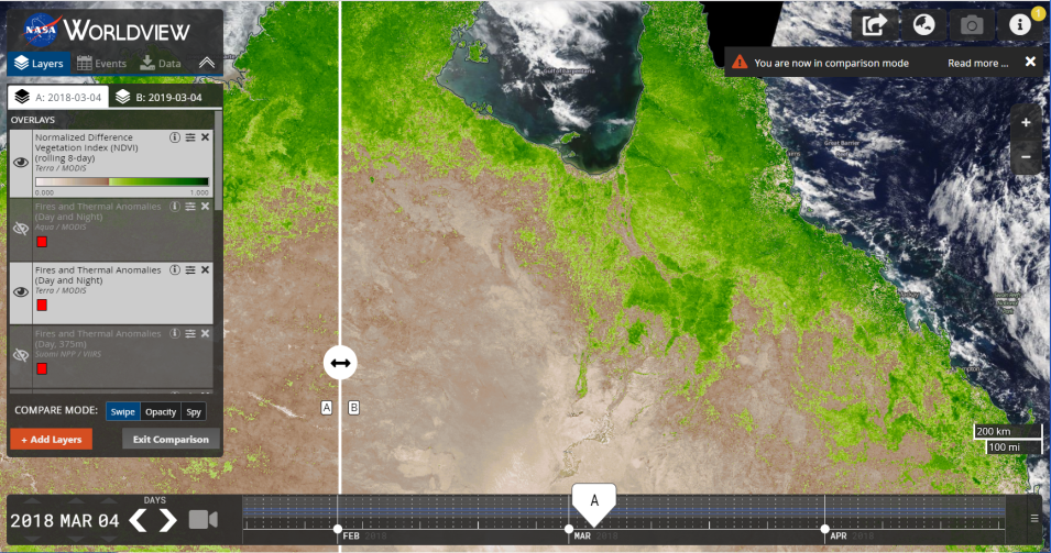 NDVI Shows Greening Up in Queensland