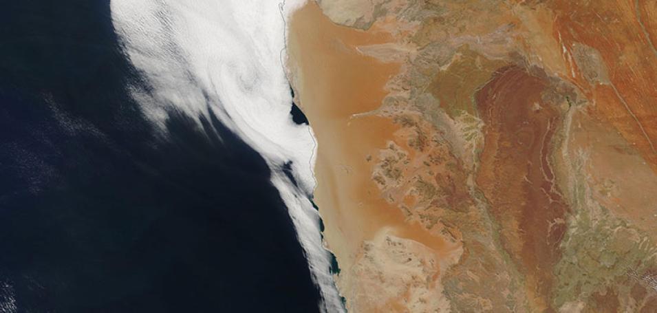 Namib Desert on 21 April 2019 (Terra/MODIS)