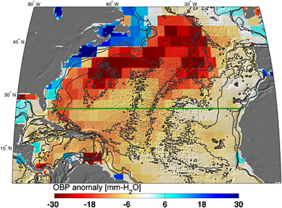 GRACE image of ocean currents