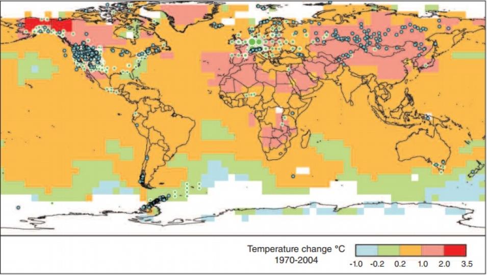 regional temperature change