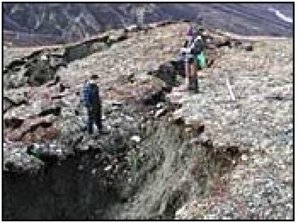 Augustana Creek fault scarp