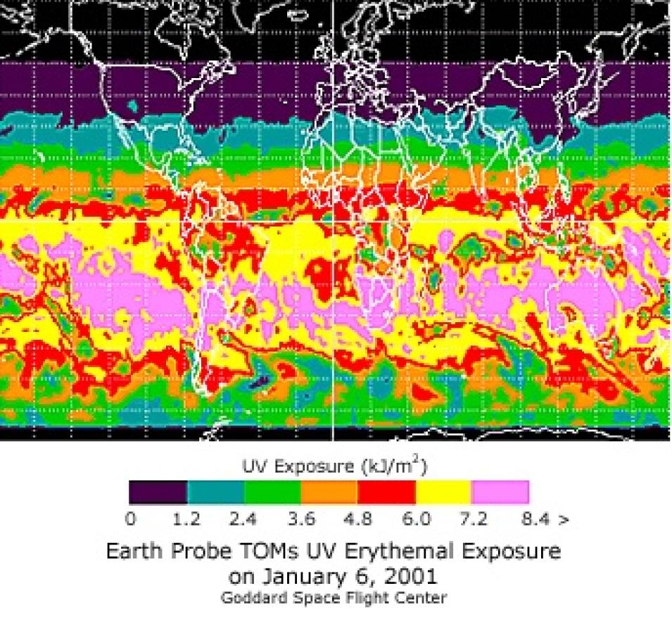 Erythemal UV exposure