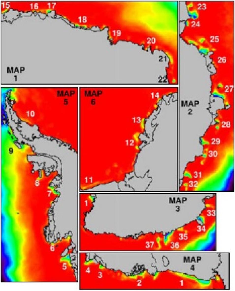 false color Antarctic polynyas