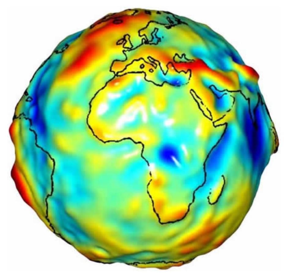 GRACE gravity field map