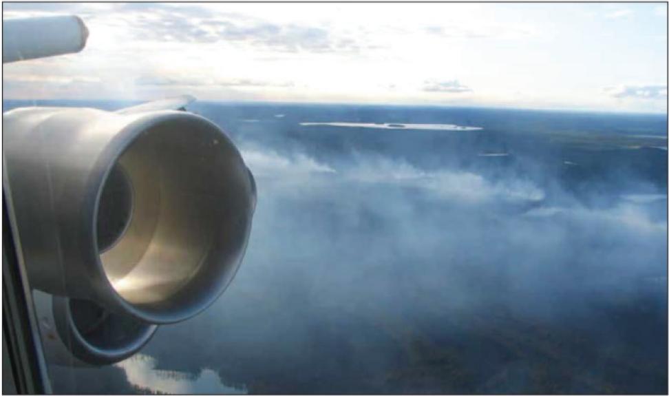 DC8 smoke plume