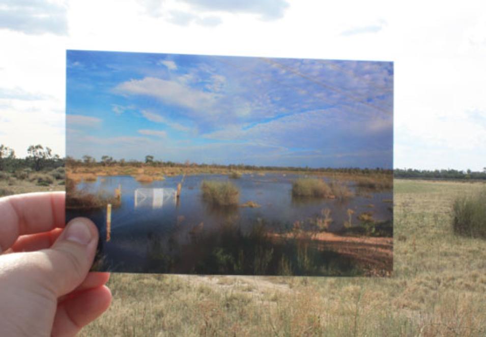 Flooding along the Gurra floodplain in Australia